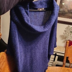 Med Studio Works Royal Blue Cowl Neck Sweater